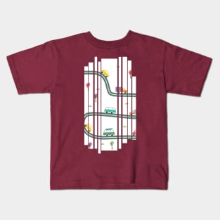 Cars driving illustration Kids T-Shirt